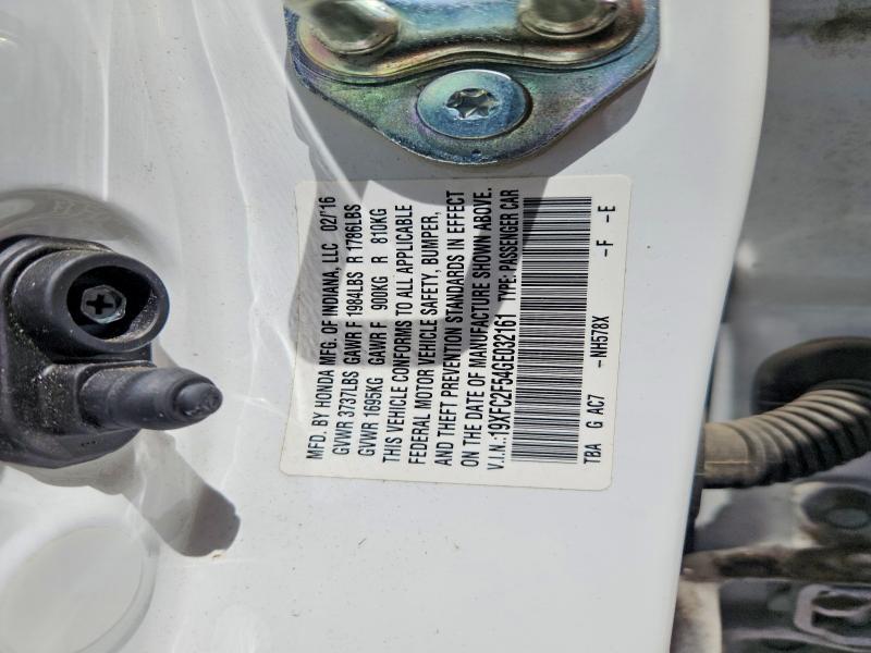 Aukcja sprzedaży 2016 Honda Civic, vin: 19XFC2F54GE032161, numer aukcji: 58733616