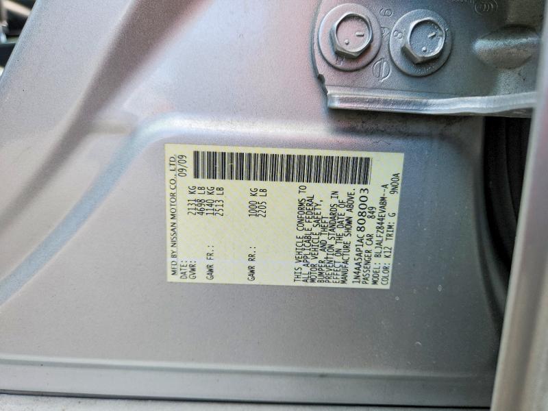 Продажа на аукционе авто 2010 Nissan Maxima, vin: 1N4AA5AP1AC808003, номер лота: 58618206