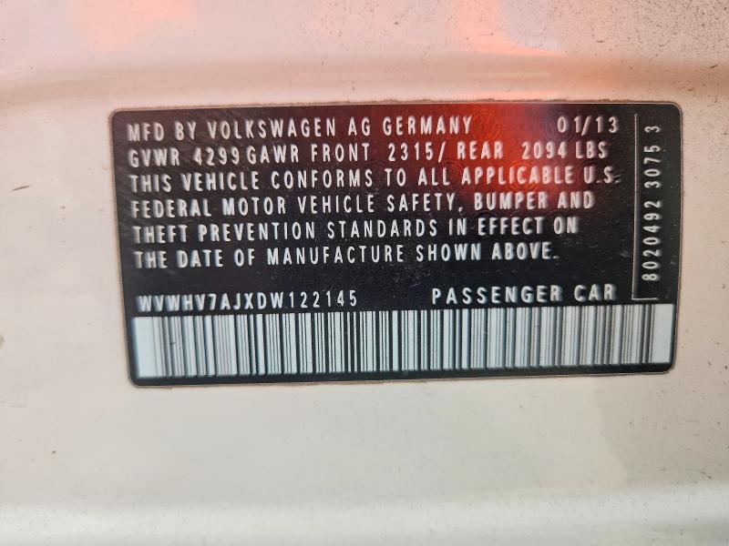 Продаж на аукціоні авто 2013 Volkswagen Gti, vin: WVWHV7AJXDW122145, номер лоту: 56338586