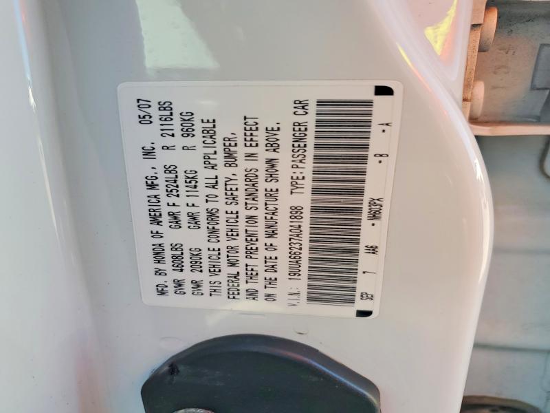 Продажа на аукционе авто 2007 Acura Tl, vin: 19UUA66237A041898, номер лота: 58446066