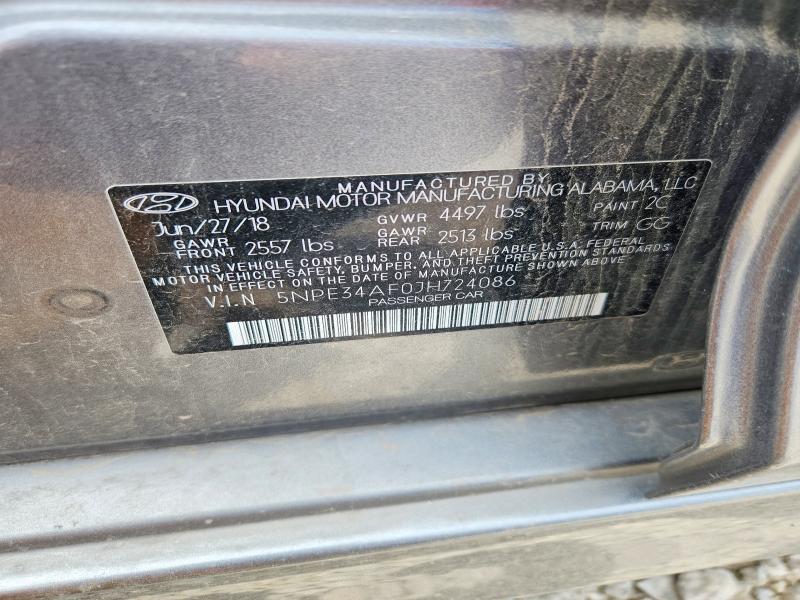 56464646 :رقم المزاد ، 5NPE34AF0JH724086 vin ، 2018 Hyundai Sonata مزاد بيع