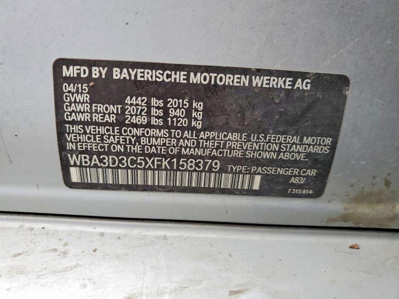 Aukcja sprzedaży 2015 Bmw 328, vin: WBA3D3C5XFK158379, numer aukcji: 58156816