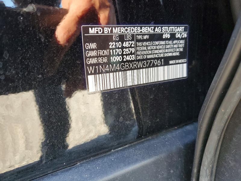 Auction sale of the 2024 Mercedes-benz Glb, vin: W1N4M4GBXRW377961, lot number: 58306026
