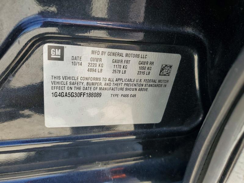 56503116 :رقم المزاد ، 1G4GA5G30FF188089 vin ، 2015 Buick Lacrosse مزاد بيع