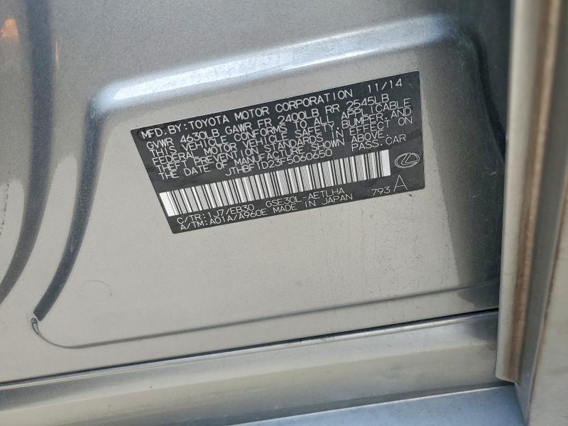 Aukcja sprzedaży 2015 Lexus Is, vin: JTHBF1D23F5060650, numer aukcji: 57008426