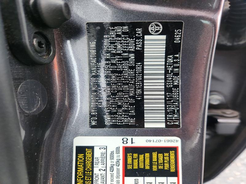 Aukcja sprzedaży 2016 Toyota Avalon, vin: 4T1BK1EB7GU210824, numer aukcji: 58518526