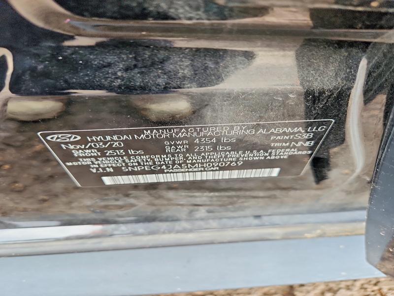 Продажа на аукционе авто 2021 Hyundai Sonata, vin: 5NPEG4JA5MH090769, номер лота: 57919356