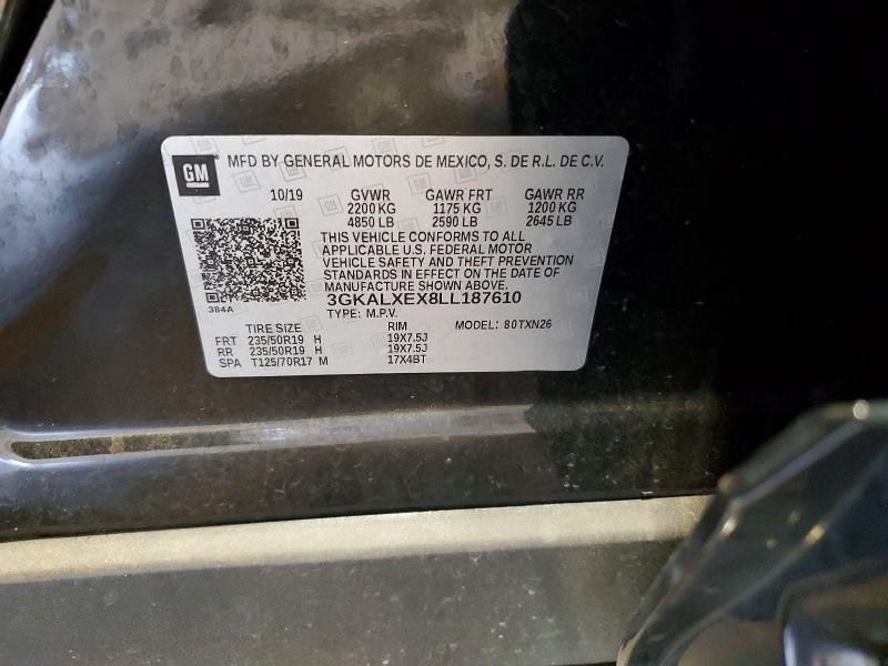 Aukcja sprzedaży 2020 Gmc Terrain, vin: 3GKALXEX8LL187610, numer aukcji: 56460796