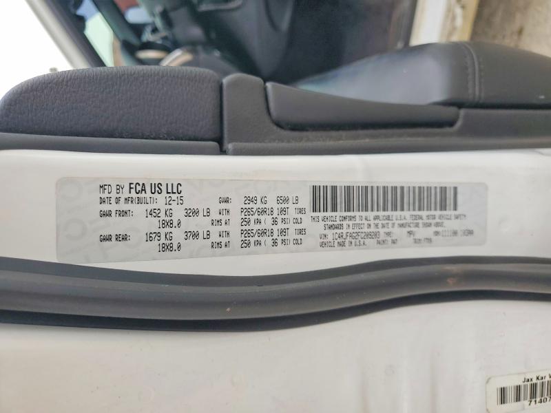Продажа на аукционе авто 2015 Jeep Grand Cherokee, vin: 1C4RJFAG2FC209203, номер лота: 56453466