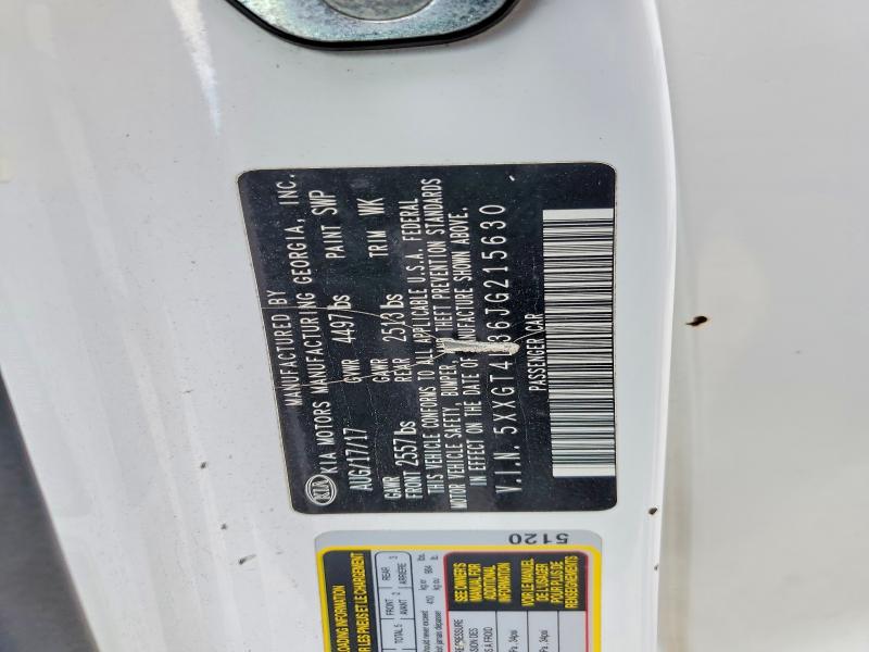 58174786 :رقم المزاد ، 5XXGT4L36JG215630 vin ، 2018 Kia Optima مزاد بيع