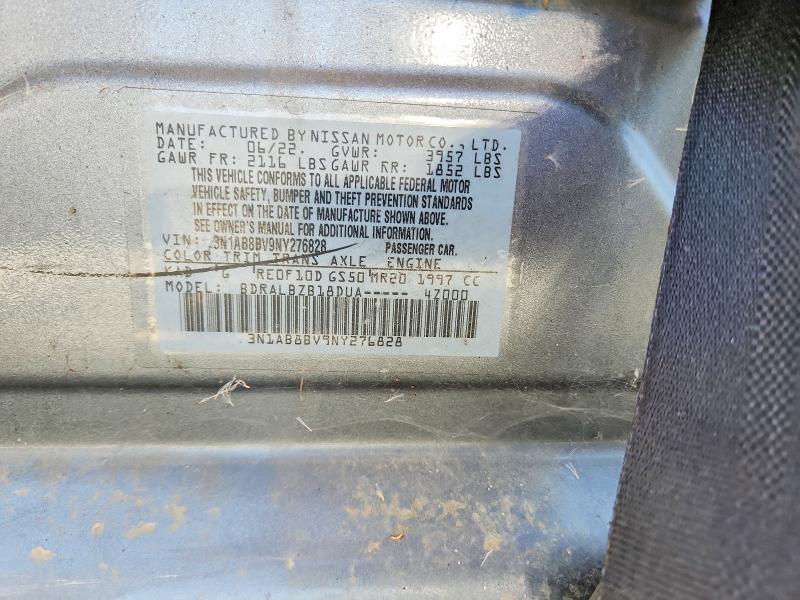 Auction sale of the 2022 Nissan Sentra, vin: 3N1AB8BV9NY276828, lot number: 57347586