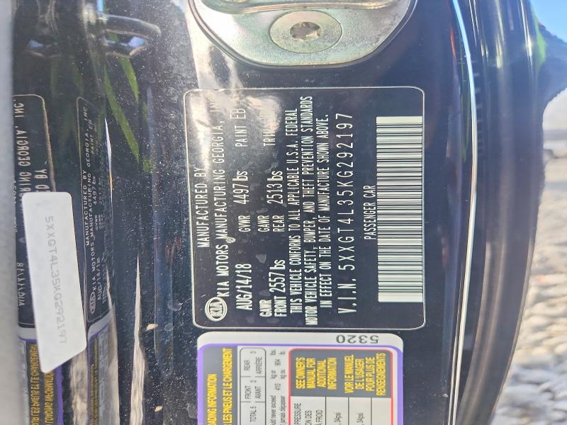 58506776 :رقم المزاد ، 5XXGT4L35KG292197 vin ، 2019 Kia Optima مزاد بيع