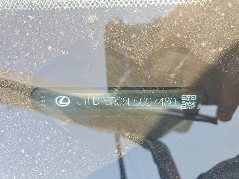 58498836 :رقم المزاد ، JTHDP5BC8L5007480 vin ، 2020 Lexus Rc F مزاد بيع
