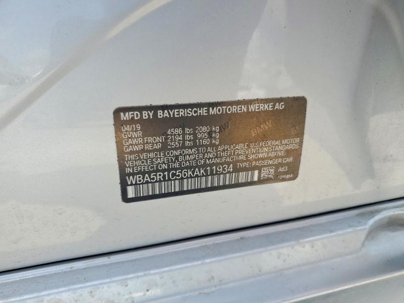 Продаж на аукціоні авто 2019 Bmw 330i, vin: WBA5R1C56KAK11934, номер лоту: 58508416