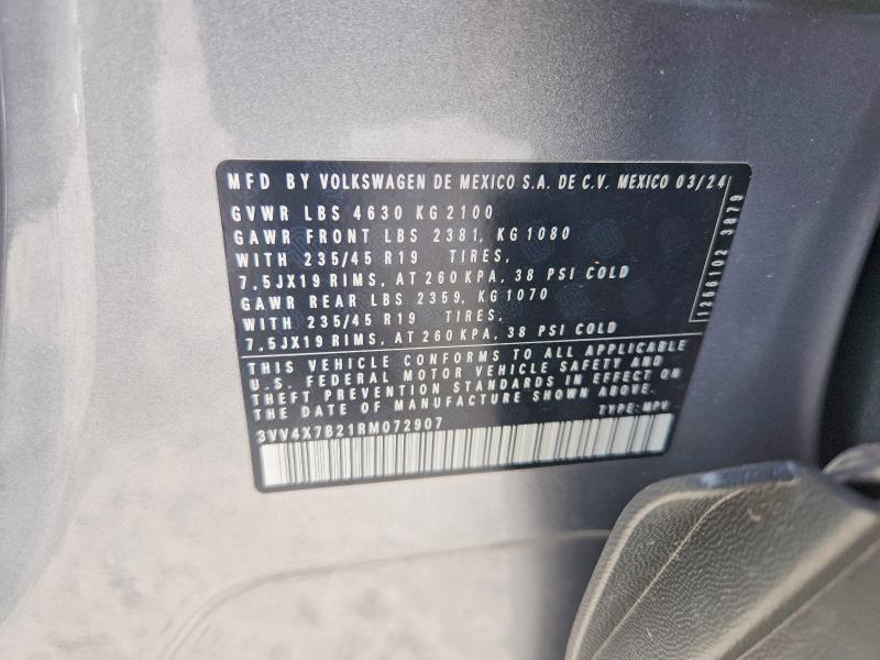 Продаж на аукціоні авто 2024 Volkswagen Taos, vin: 3VV4X7B21RM072907, номер лоту: 57323306