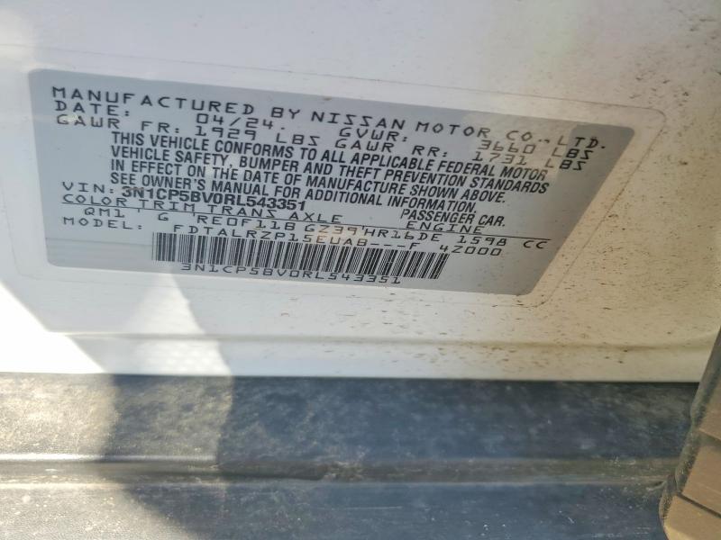 Продажа на аукционе авто 2024 Nissan Kicks, vin: 3N1CP5BV0RL543351, номер лота: 56747216