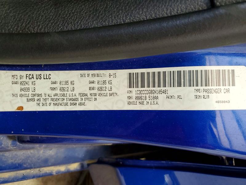 Продаж на аукціоні авто 2016 Chrysler 200, vin: 1C3CCCDG8GN105481, номер лоту: 55679596