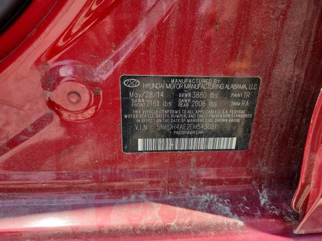 Продаж на аукціоні авто 2014 Hyundai Elantra, vin: 5NPDH4AE2EH543081, номер лоту: 57183266