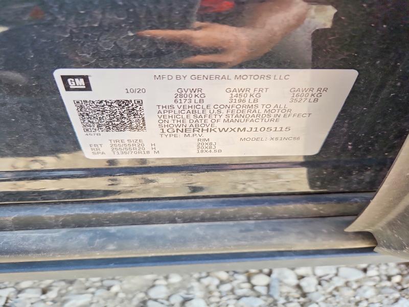 58775506 :رقم المزاد ، 1GNERHKWXMJ105115 vin ، 2021 Chevrolet Traverse مزاد بيع