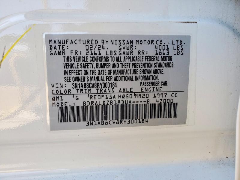 Продаж на аукціоні авто 2024 Nissan Sentra, vin: 3N1AB8CV8RY300184, номер лоту: 55925416
