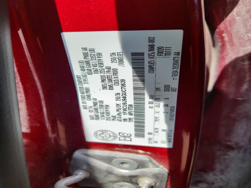 Aukcja sprzedaży 2016 Ford Escape, vin: 1FMCU9J94GUC70639, numer aukcji: 55965186