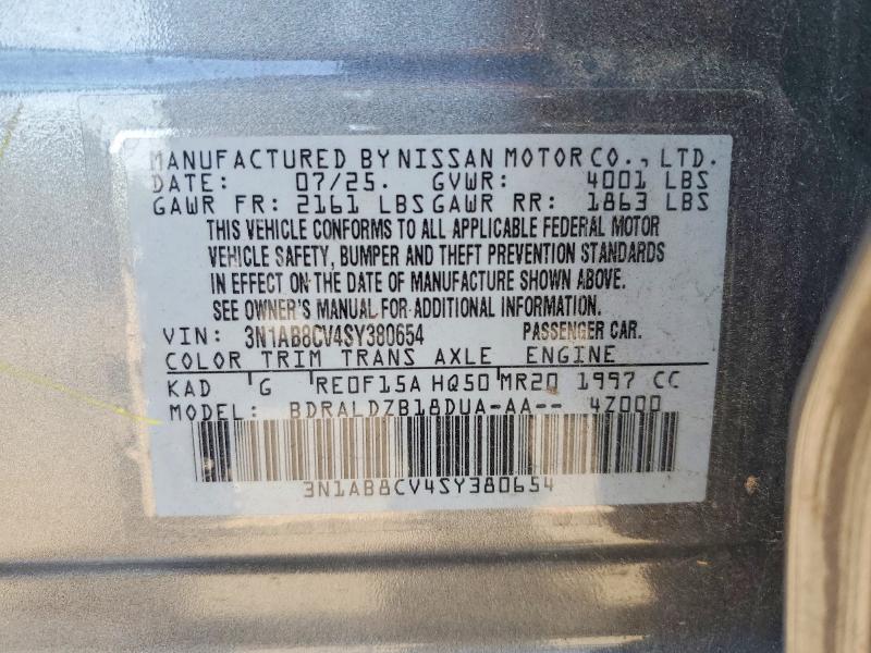 Aukcja sprzedaży 2025 Nissan Sentra, vin: 3N1AB8CV4SY380654, numer aukcji: 59532736