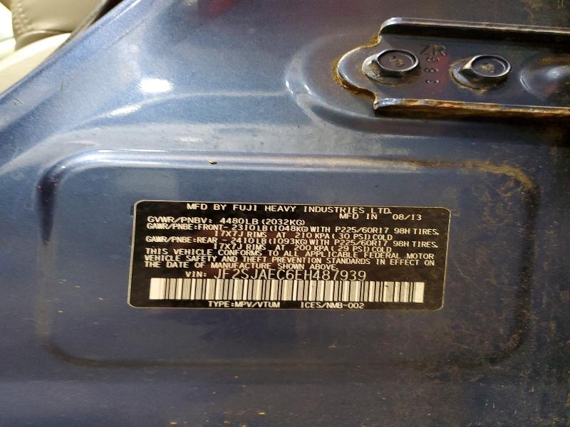 Продажа на аукционе авто 2014 Subaru Forester, vin: JF2SJAEC6EH487939, номер лота: 57563786
