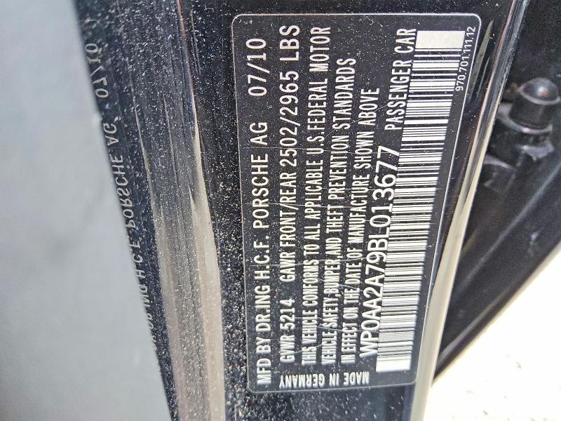 Aukcja sprzedaży 2011 Porsche Panamera, vin: WP0AA2A79BL013677, numer aukcji: 57972346