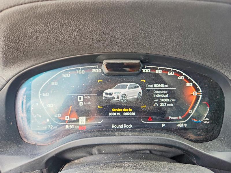 Aukcja sprzedaży 2022 Bmw X3, vin: 5UX83DP03N9J43422, numer aukcji: 58091716