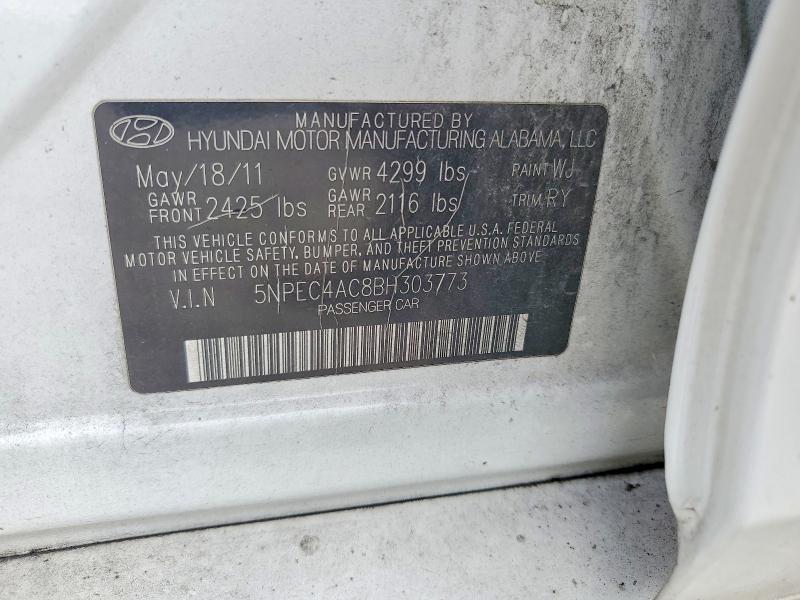 Продаж на аукціоні авто 2011 Hyundai Sonata, vin: 5NPEC4AC8BH303773, номер лоту: 58464886