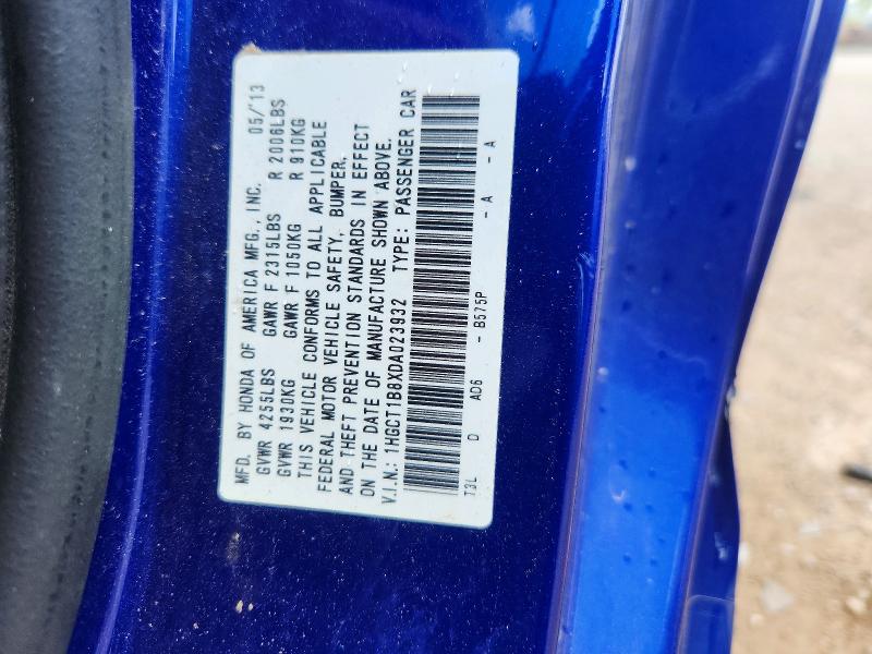 Продажа на аукционе авто 2013 Honda Accord, vin: 1HGCT1B8XDA023932, номер лота: 57310676