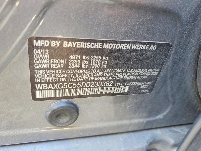 Продаж на аукціоні авто 2013 Bmw 528, vin: WBAXG5C55DD233382, номер лоту: 56191296