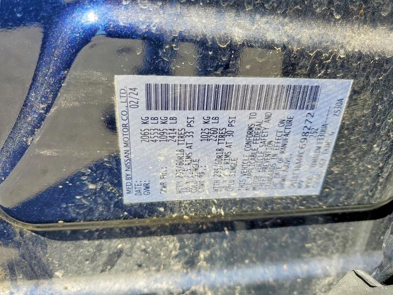 55710526 :رقم المزاد ، 5N1BT3BA4RC698272 vin ، 2024 Nissan Rogue مزاد بيع