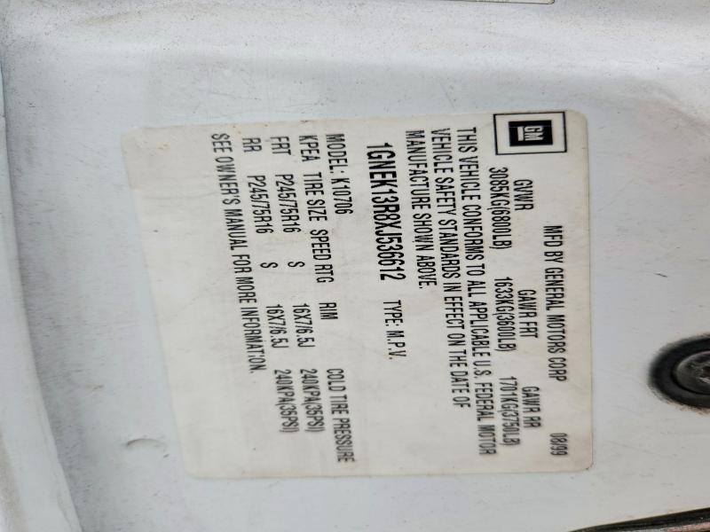 Продажа на аукционе авто 1999 Chevrolet Tahoe, vin: 1GNEK13R8XJ536612, номер лота: 59287386