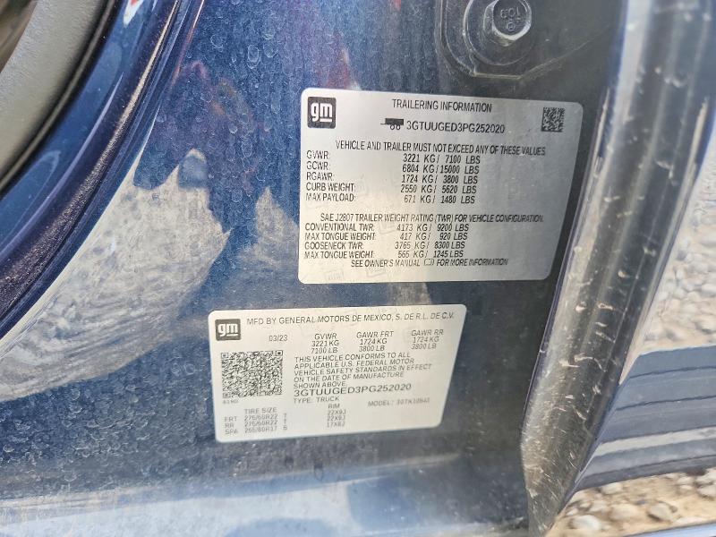 Продажа на аукционе авто 2023 Gmc Sierra, vin: 3GTUUGED3PG252020, номер лота: 56475566