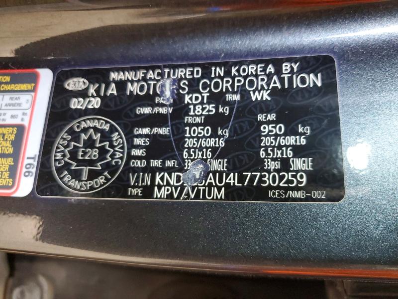 Aukcja sprzedaży 2020 Kia Soul, vin: KNDJ33AU4L7730259, numer aukcji: 57961106