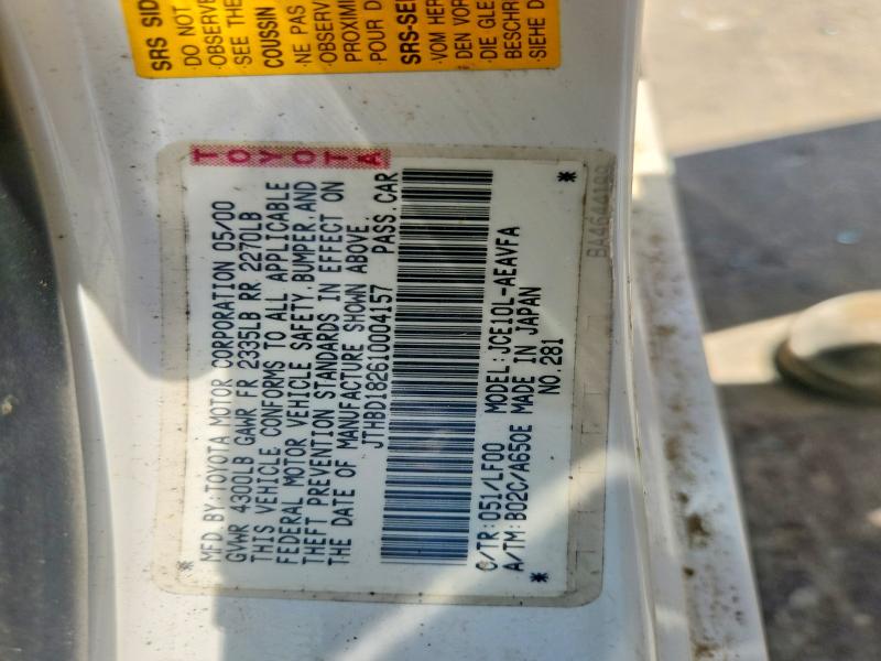 Продаж на аукціоні авто 2001 Lexus Is, vin: JTHBD182610004157, номер лоту: 57399916