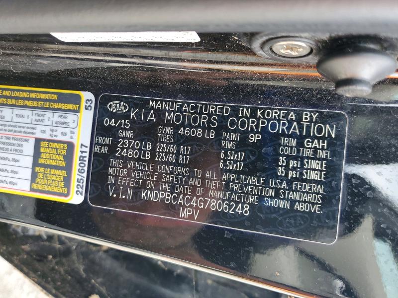 57164256 :رقم المزاد ، KNDPBCAC4G7806248 vin ، 2016 Kia Sportage مزاد بيع