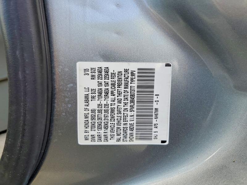 Aukcja sprzedaży 2005 Honda Odyssey, vin: 5FNRL38845B073777, numer aukcji: 57028826