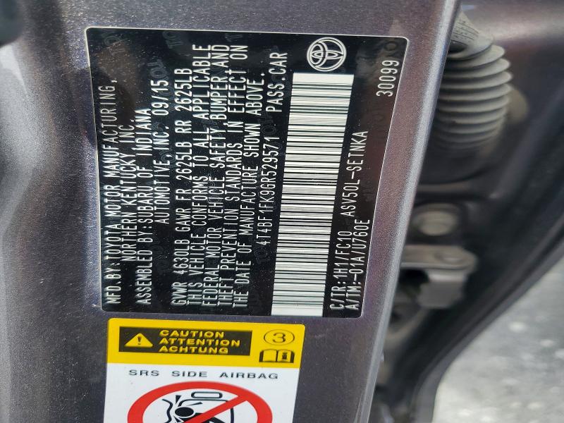 Продажа на аукционе авто 2016 Toyota Camry, vin: 4T4BF1FK9GR529571, номер лота: 58384236