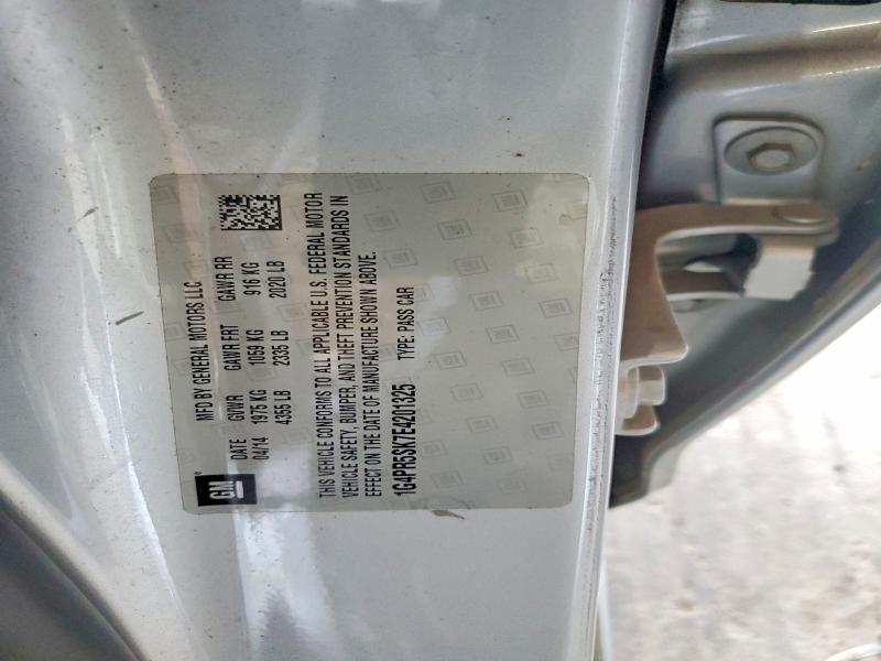 2014 Buick Verano მანქანა იყიდება აუქციონზე, vin: 1G4PR5SK7E4201325, აუქციონის ნომერი: 57149586