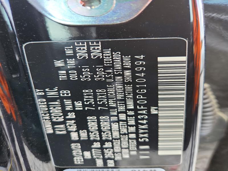 Aukcja sprzedaży 2023 Kia Sportage, vin: 5XYK43AF0PG104994, numer aukcji: 57334326