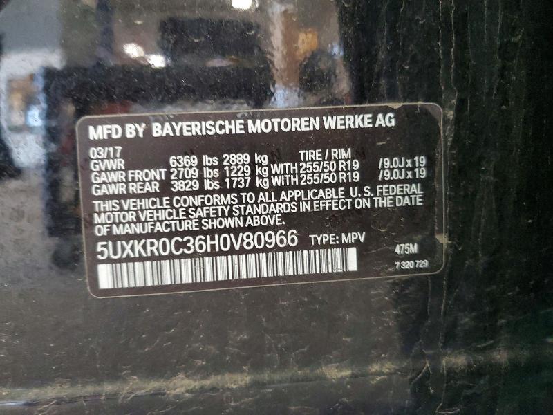 59342246 :رقم المزاد ، 5UXKR0C36H0V80966 vin ، 2017 Bmw X5 مزاد بيع