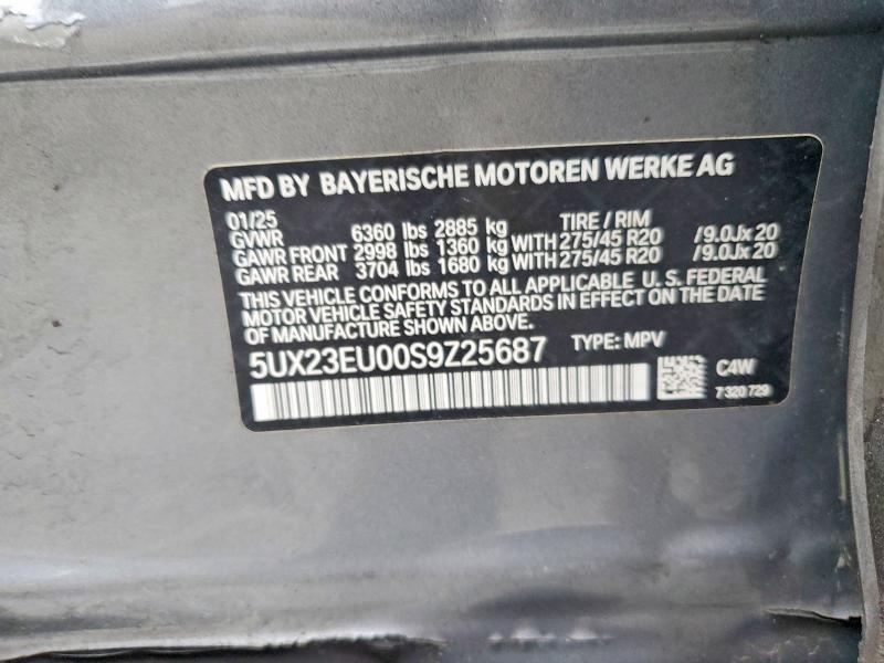 Продаж на аукціоні авто 2025 Bmw X5, vin: 5UX23EU00S9Z25687, номер лоту: 58725846