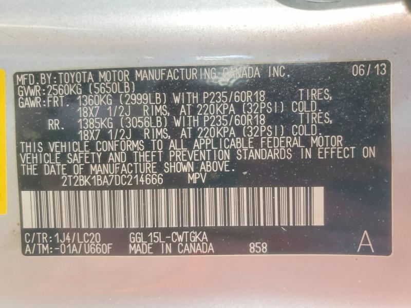 Aukcja sprzedaży 2013 Lexus Rx 350, vin: 2T2BK1BA7DC214666, numer aukcji: 56478756
