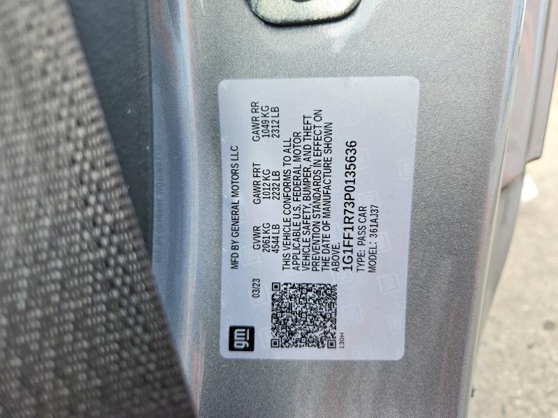 Продажа на аукционе авто 2023 Chevrolet Camaro, vin: 1G1FF1R73P0135636, номер лота: 56323456