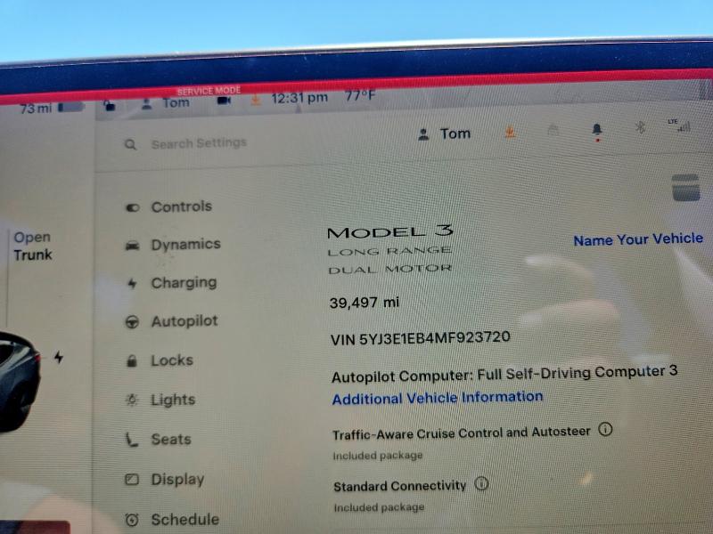Auction sale of the 2021 Tesla Model 3, vin: 5YJ3E1EB4MF923720, lot number: 56323336