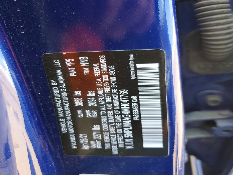 Aukcja sprzedaży 2021 Hyundai Elantra, vin: 5NPLM4AG4MH047769, numer aukcji: 56173926