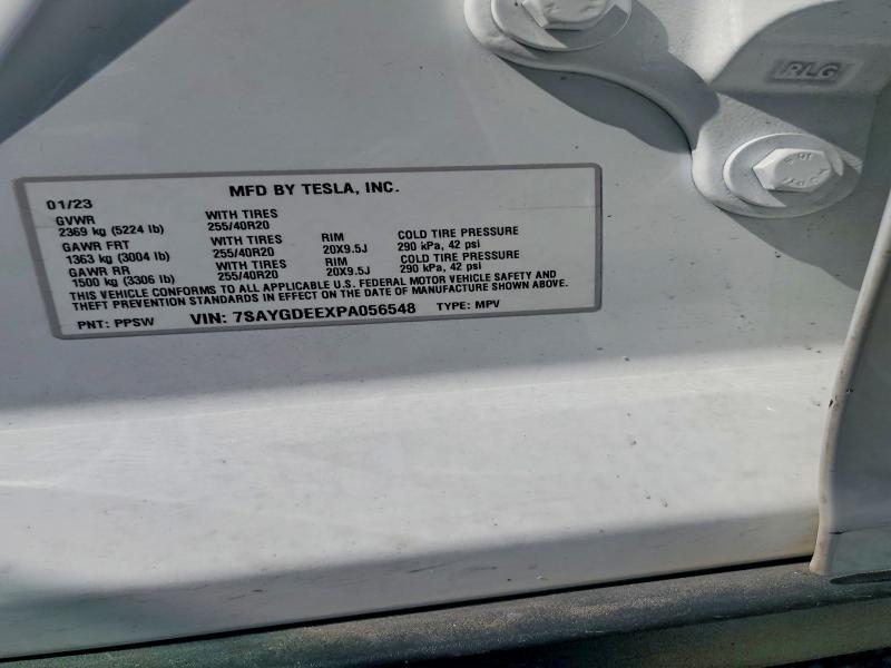 Продажа на аукционе авто 2023 Tesla Model Y, vin: 7SAYGDEEXPA056548, номер лота: 55336266