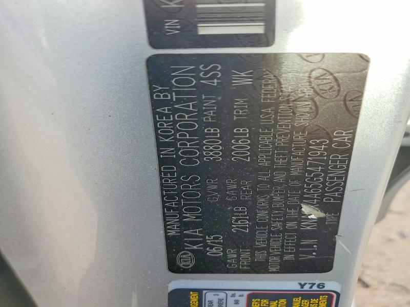 Aukcja sprzedaży 2016 Kia Forte, vin: KNAFK4A65G5471943, numer aukcji: 55734406